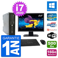 PC HP Z210 SFF Ecran 22" Intel i7-2600 RAM 16Go Disque 500Go Windows 10 Wifi · Occasion 