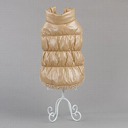 Pet Dog Puppy Cat Chaud Rembourré Coat Down Jacket Vest Vêtements Apparel Beige S