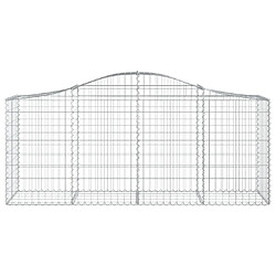 Avis vidaXL Paniers à gabions arqués 7 pcs 200x50x80/100 cm Fer galvanisé