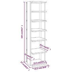 vidaXL Armoire à chaussures Blanc 27,5x27x102 cm Bois d'ingénierie pas cher