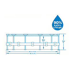 Acheter Piscine Hors-sol Tubulaire Bestway Steel Pro 366x76 cm Épurateur à Cartouche de 1 249 L/H