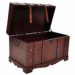 Acheter vidaXL Coffre de rangement en bois Large Moka Marron