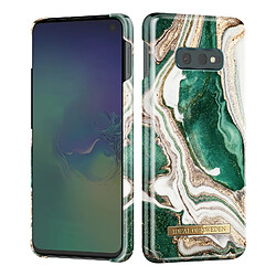 iDeal of Sweden Coque pour Samsung S10e Marbré Luxe Ultra fine Golden Jade Marble Vert Foncé