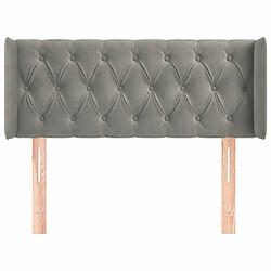 Avis Maison Chic Tête de lit scandinave avec oreilles,meuble de chambre Gris clair 103x16x78/88 cm Velours -MN77846