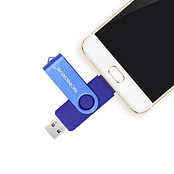 Avis Wewoo Clé USB MicroDrive 128 Go USB 2.0 pour téléphone et ordinateur Double disque rotatif OTG Metal U rose