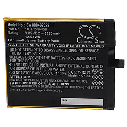 vhbw Batterie remplacement pour Umi 1ICP/5/64/58 pour téléphone portable (3250mAh, 3,85V, Li-polymère)