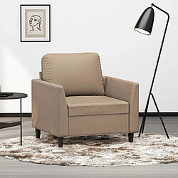 Maison Chic Fauteuil relax,Chaise pour salon Cappuccino 60 cm Similicuir -MN12351