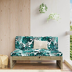 Maison Chic Canapé central de jardin | Canapé Sofa d'extérieur | Fauteuil terrasse 120x80 cm bois de pin imprégné -MN63677