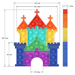 Acheter Universal Pop it push bubble feel sit up toy château puzzle toy toy