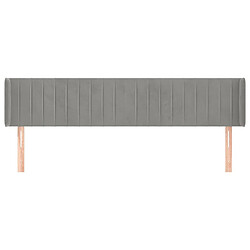 Avis Maison Chic Tête de lit scandinave avec oreilles,meuble de chambre Gris clair 163x16x78/88 cm Velours -MN41174