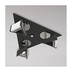 Luminaire Center Spot multiple Filippo Noir mat, Chrome poli