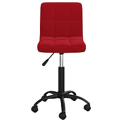 Avis vidaXL Chaises à manger pivotantes lot de 2 rouge bordeaux velours