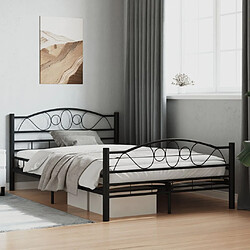 vidaXL Cadre de lit sans matelas noir acier 120x200 cm