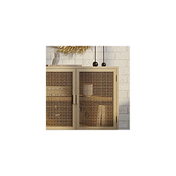 ICONIK INTERIOR Buffet en Bois Naturel - Design Boho Bali - 2 Portes - Treys Naturel