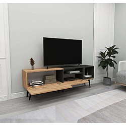 Acheter Hanah Home Meuble TV en aggloméré effet pin et anthracite Alba.