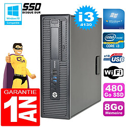 PC HP EliteDesk 800 G1 SFF Core I3-4130 8Go Disque 480Go SSD Graveur DVD Wifi W7 - Occasion