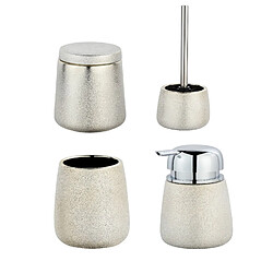 Toilinux Set accessoires de salle de bain design Glimma - Doré champagne Toilinux - Set accessoires de salle de bain design Glimma - Doré champagne - Design