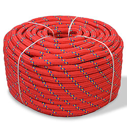 vidaXL Corde de bateau Polypropylène 12 mm 50 m Rouge