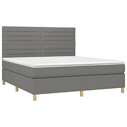 Avis Sommier à lattes,Cadre à lattes de lit et matelas et LED pour Adulte Gris foncé 180x200 cm -MN98462