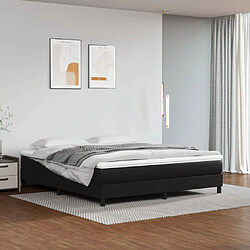 vidaXL Matelas de lit à ressorts ensachés Noir 180x200x20cm Similicuir