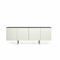 Buffet EDGE - noyer et blanc laqué - TEMAHOME