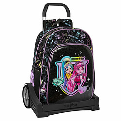 Cartable à roulettes Monster High Noir 33 x 42 x 14 cm