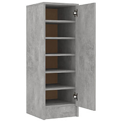 vidaXL Armoire à chaussures Gris béton 32x35x92 cm Bois d’ingénierie