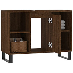 Avis vidaXL Armoire salle de bain chêne marron 80x33x60cm bois d'ingénierie