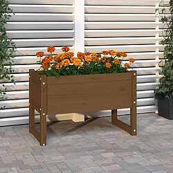 Maison Chic Jardinière,Bac à fleurs - pot de fleur Marron miel 78x40x52 cm Bois massif de pin -GKD30861