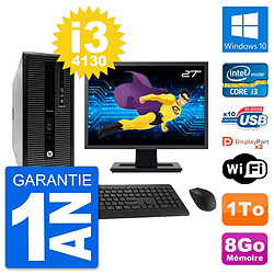 PC Tour HP EliteDesk 800 G1 Ecran 27" i3-4130 RAM 8Go Disque 1To Windows 10 Wifi · Occasion 