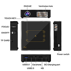 Avis Universal Mini Mini Projecteur DLP portable Android 7.1 WiFi Bluetooth Smart TouchPad LED Home Cinema Beamer | Projecteurs LCD