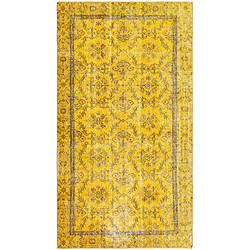 Vidal Tapis de laine 264x145 jaune Ultra Vintage