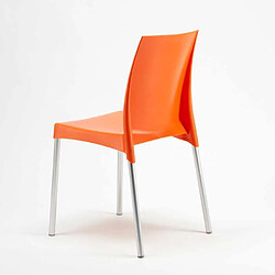 Avis 20 Chaises Grand Soleil Boulevard plastique polypropylène empilables stock, Couleur: Orange