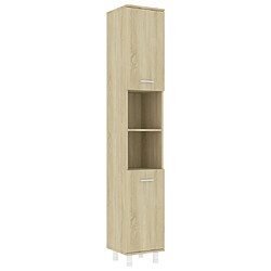 vidaXL Armoire de salle de bain Chêne sonoma Bois d'ingénierie