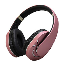 Wewoo Casque sans fil BTH-878 Ecouteurs son stéréo Bluetooth pliable V4.1 rose