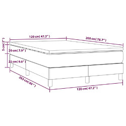 vidaXL Sommier à lattes de lit et matelas Vert foncé 120x200cm Velours pas cher