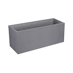 Eda Jardinière rectangulaire Volcania effet pierre 99,5 x 39,5 x 43,5 cm - 98 L - Gris galet