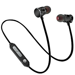 Wewoo Casque Bluetooth Sport noir pour iPad, ordinateur portable, iPhone, Samsung, HTC, Huawei, Xiaomi, et autres smartphone Absorption magnétique Sweatproof Sports In-Ear avec micro HD, Appels mains libres, Distance: 10m,