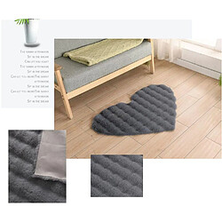 LUUCOZK Tapis moelleux en fausse fourrure, tapis à poils longs pour chambre à coucher, salon - gris foncé teint par nœuds-120x180 cm