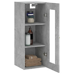 Maison Chic Armoire murale,Meuble de Rangement pour salon,cuisine gris béton 34,5x34x90 cm -MN99843 pas cher