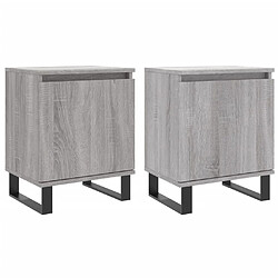 Maison Chic Lot de 2 Tables de chevet,Table de nuit,Table d'appoint pour salon sonoma gris 40x30x50cm bois d'ingénierie -MN97994