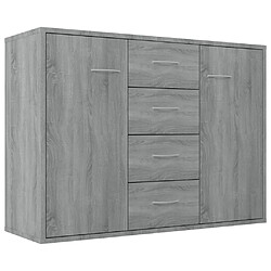 vidaXL Buffet Sonoma gris 88x30x65 cm Bois d'ingénierie