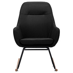 Avis Maison Chic Chaise à bascule | Fauteuil Relax, design moderne Noir Tissu -GKD20811