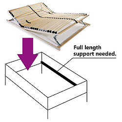 Acheter vidaXL Sommier à lattes sans matelas avec 28 lattes 7 zones 120x200 cm