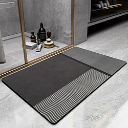 LUUCOZK Tapis de bain antidérapants absorbants à séchage rapide, décoration de salle de bain, motif 2-80 x 120CM 