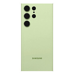 Vitre Arrière pour Samsung S23 Ultra avec Lentille Caméra Original Vert Citron 