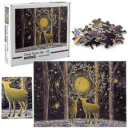 Universal 1000pcs Deep Forest Elk Jigsaw Diy Puzzle Toys Assemblage de décoration d'image