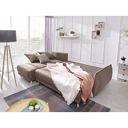 Avis Bestmobilier Lena - canapé d'angle réversible convertible - 4 places - style scandinave