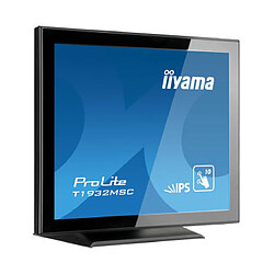 iiyama 19' Tactile PCAP, version dalle anti-reflet, conception sans cadre, 10 points, 1280x1024, Haut-parleurs, VGA, HDMI, DP, 250cd/m2, 1000:1, 5ms, USB (interface), Bloc d'alimentation interne, VESA 100, Multi points uniquement si supporté par lOS