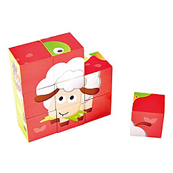 Hape- Puzzle Cubes Animaux de la Ferme, E1618 